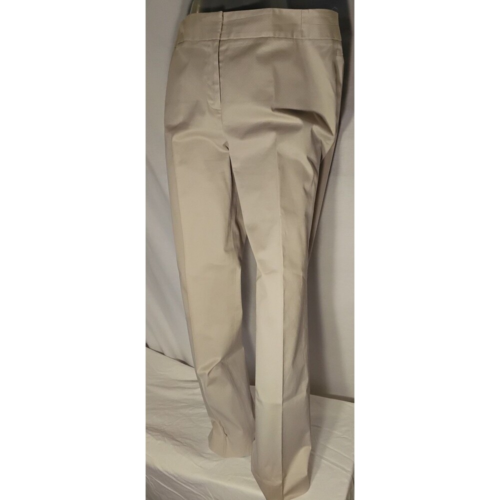 Woman's Ann Klein Beige Stretch Chino Size 14 31 Inseem Excellent